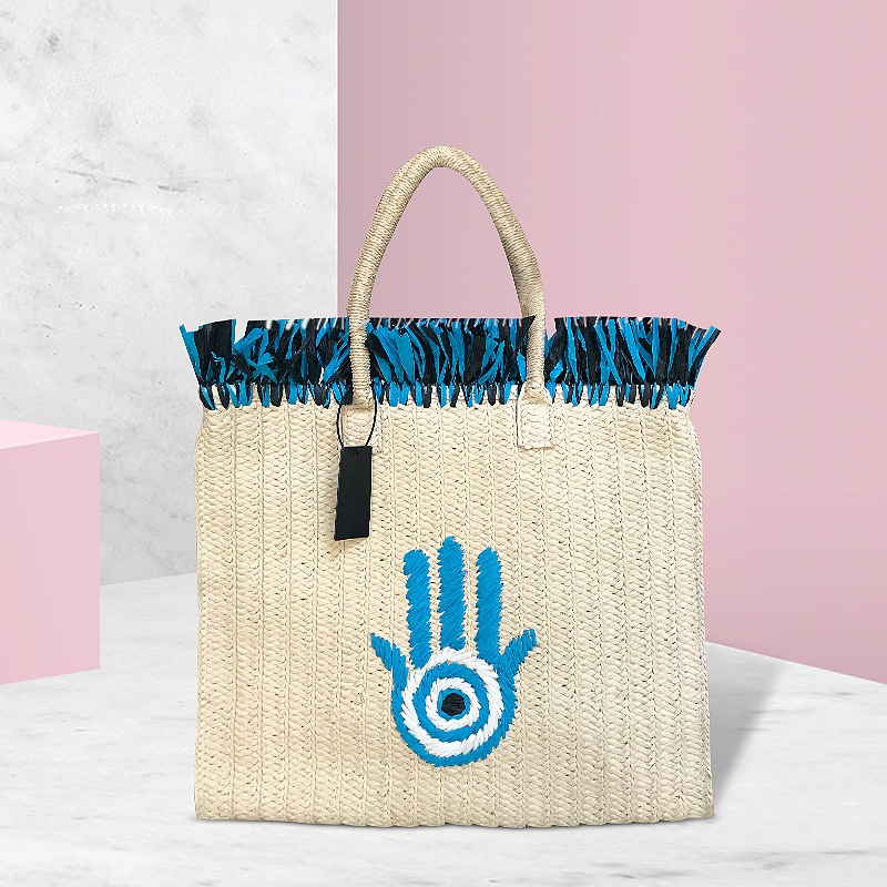 Square Hand Embroidered Travel Vacation Woven Beach Bag Girls Shoulder Bags handemade handbags Birthday for Friends