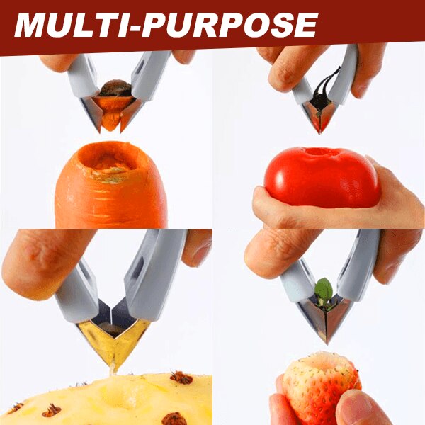 Multi-purpose strawberry huller 1- klip frugtstængel fjern køkken køkken gadgets tilbehør