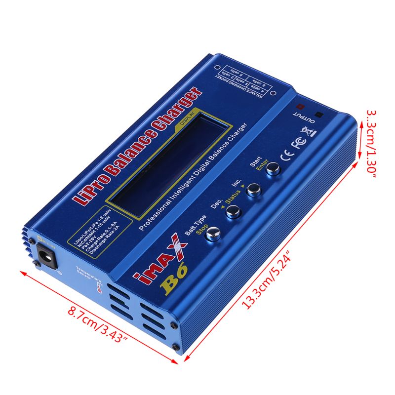 iMAX B6 80W Battery Charger Lipo NiMh Li-ion Ni-Cd Digital RC IMAX B6 Lipro Balance Charger Discharger + 15V 6A Adapter T84C