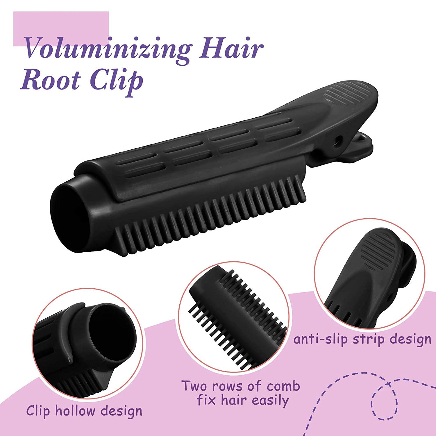 18 Pieces Voluminizing Hair Root Clip Natural Fluffy Hair Clip Hair Root Curler Roller Self Grip Root Volume Hair Curler Clip