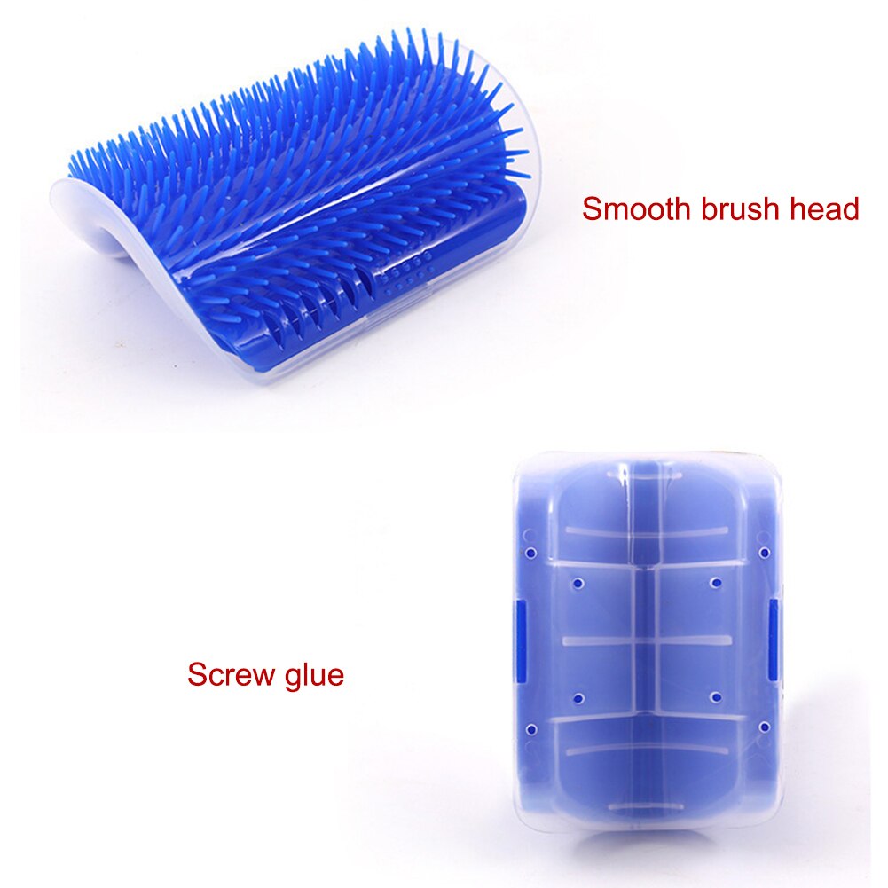 Kattenborstel kattenkam katten zelftrimmer kam plastic dierenbenodigdheden zwart/grijs/groen/blauw kattenmassageapparaat