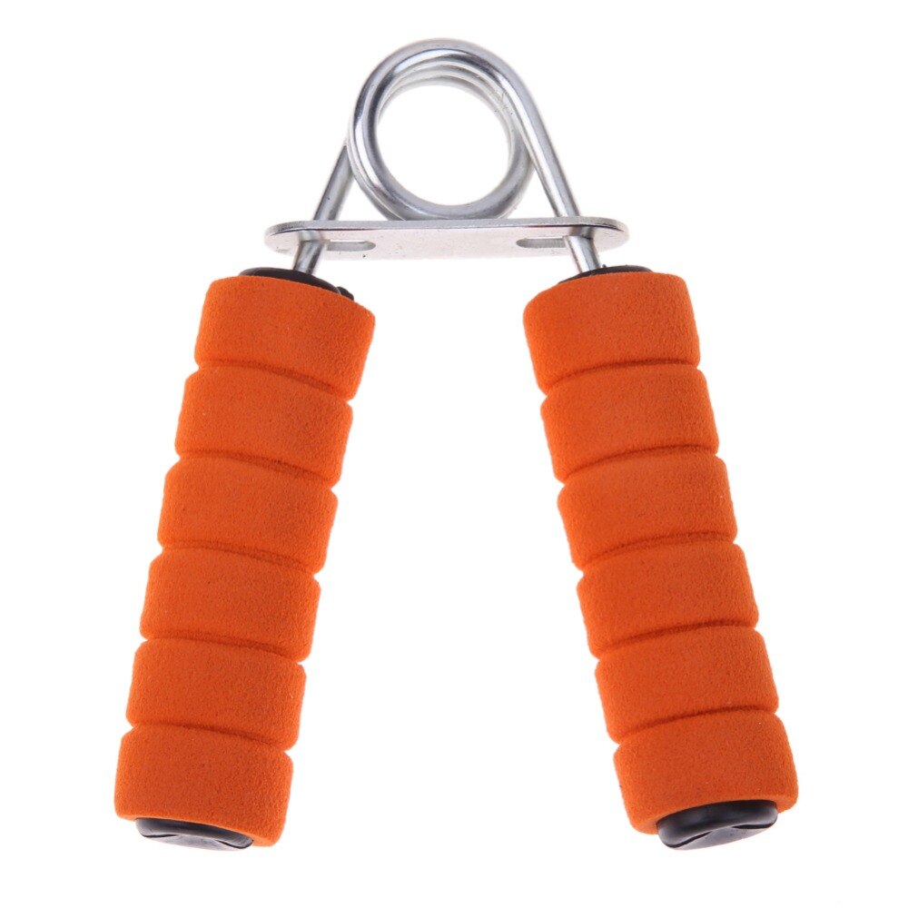 1Pcs Increase Strength Spring Hand Grip Finger Strength Exercise Sponge Forearm Health Builder hand strengthener strength: Orange