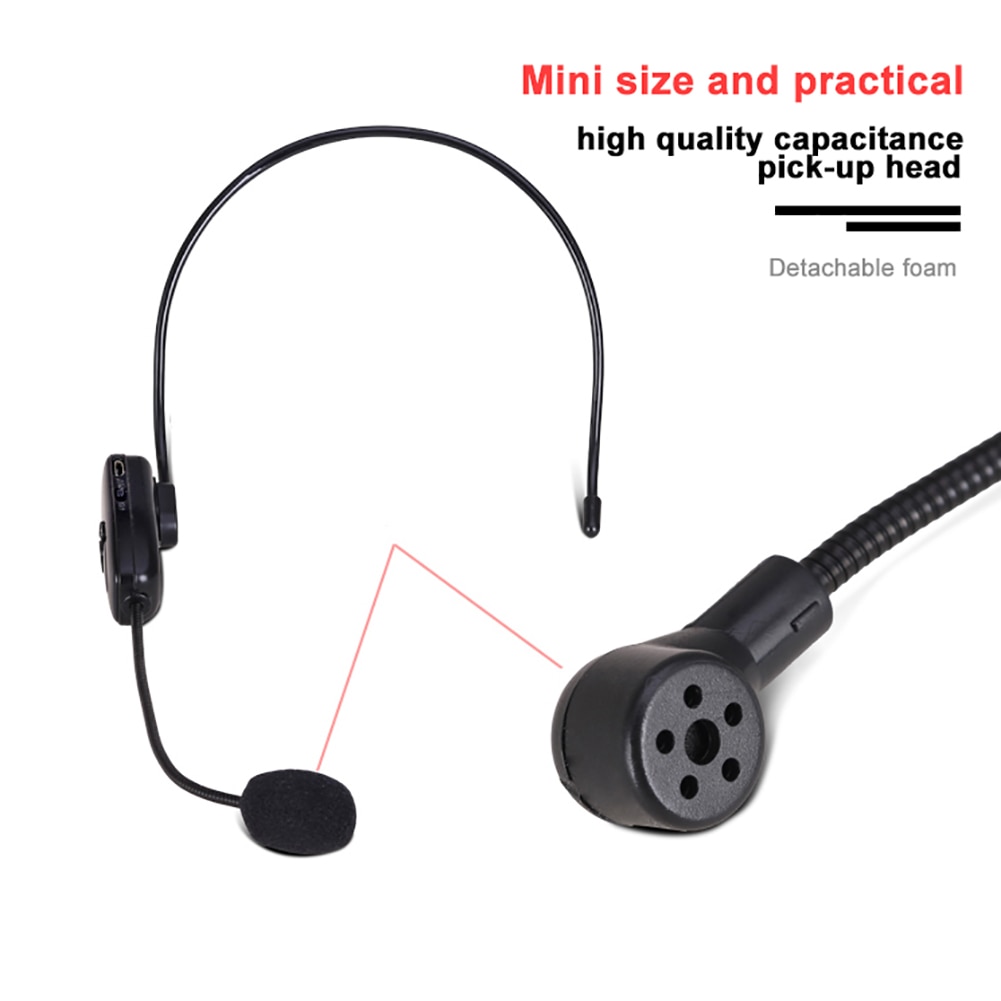 1 Set Portable Useful 2.4G Wireless Microphone Speech Headset Radio For Loudspeaker Teaching Guide Mic Easy to Use