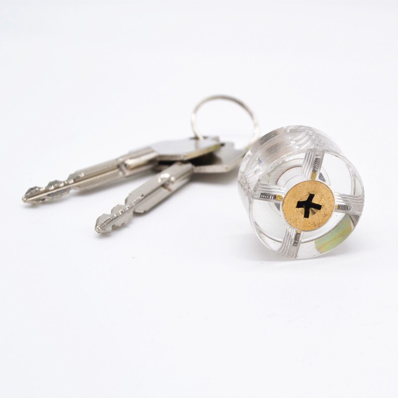 Practice Transparent Lock Pick Visible Training Skill Cutaway Inside Copper Padlock Locksmith Supplies Lock Pick Set