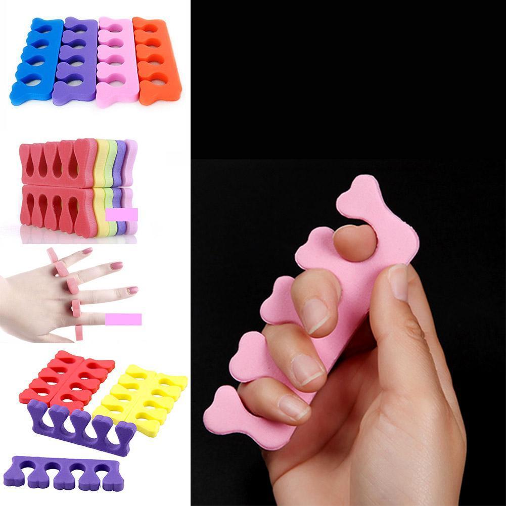 Poeira dedo do pé protetor separador arte do prego beleza dedos macios separadores esponja polonês pedicure gel manicure q4a6