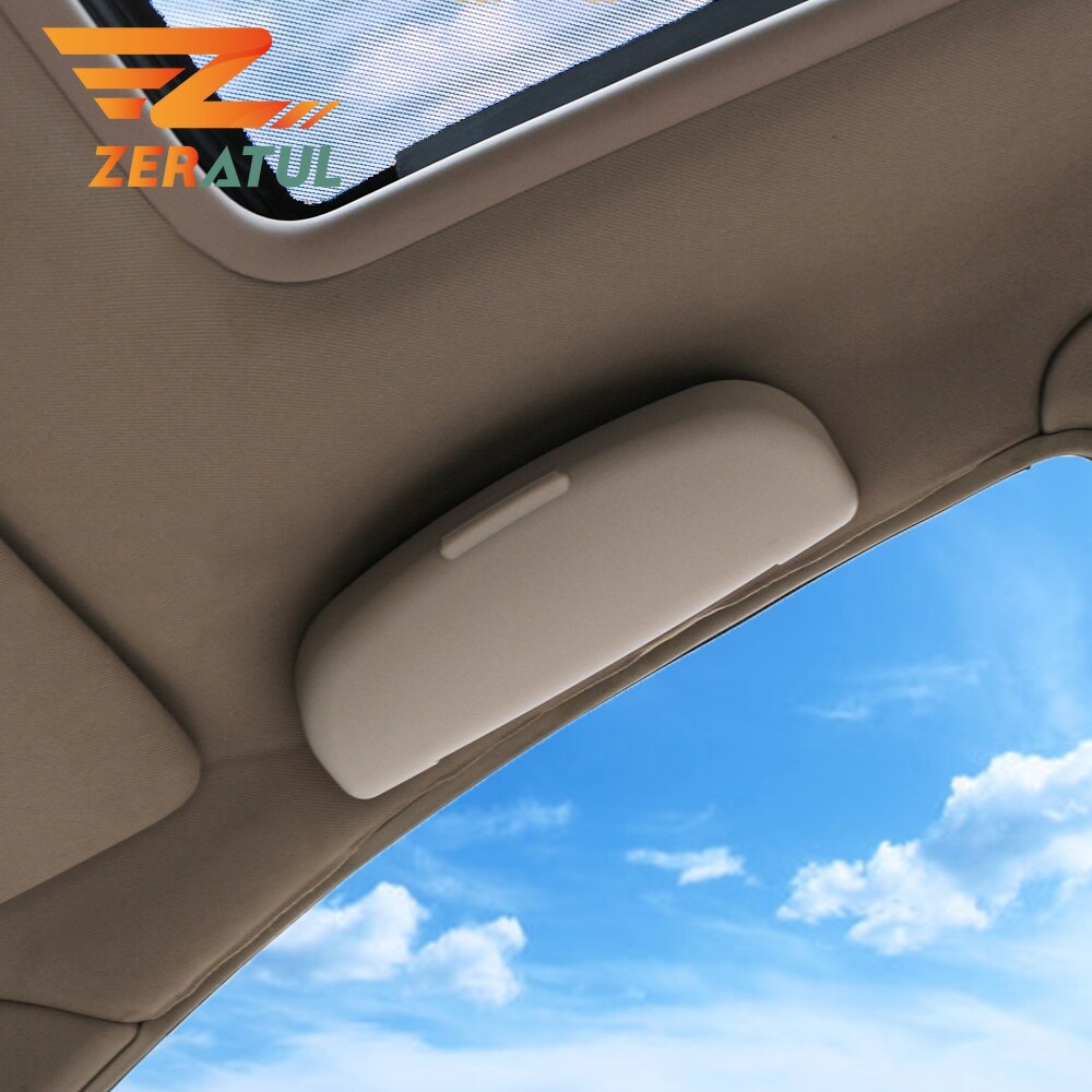 Autosunvizier Brillenkoker LSYSND Auto Vizier Zonnebrillenkoker Clip - Leren Opbergdoos Voor Zonnebrillen, Magnetische Sluiting | Voor De Meeste Auto's Gadget Auto