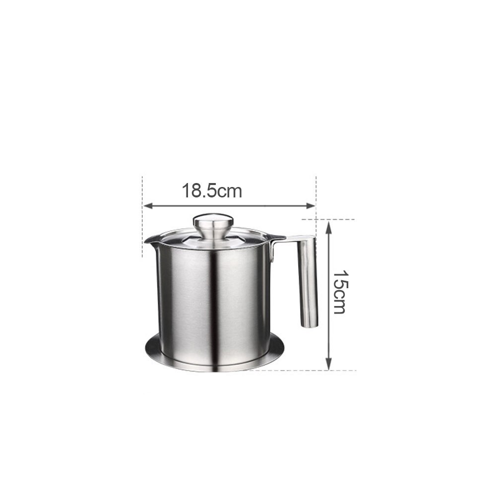 Bidon étanche 1,3l | Outil de cuisine, bouilloire séparateur de cuisson, poêle multifonction avec filtre stockage d'huile: Type2 1200ml