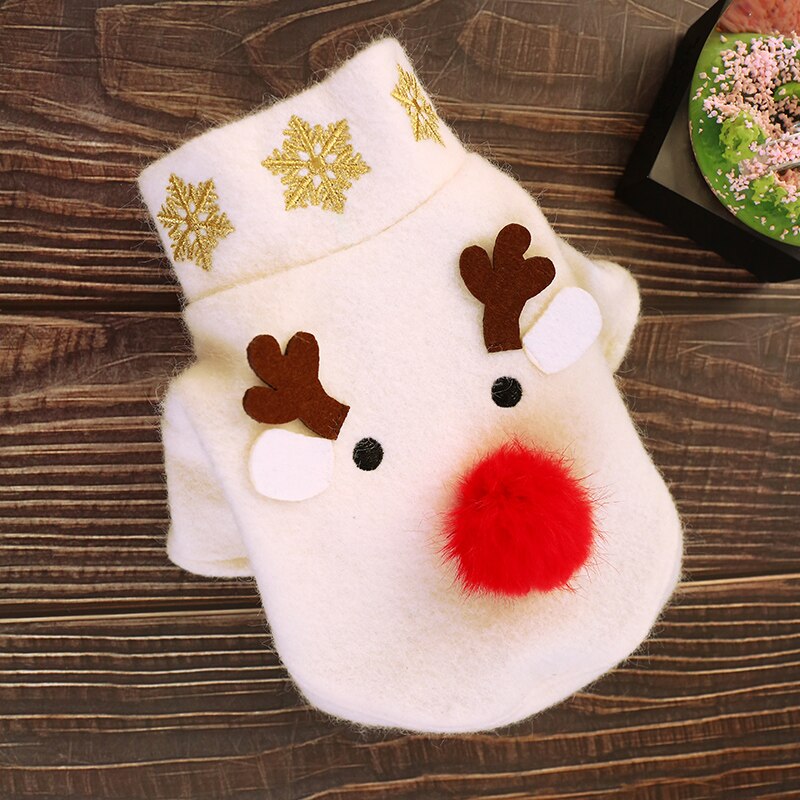 Automne hiver chien chat vêtements Teddy poméranie noël renne bonhomme de neige thème robe pour animaux de compagnie manteau XS S M L XL