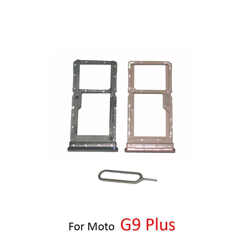 Original Telefon Neue SiM Tablett Für Motorola Moto G9 Spielen G9 Plus Energie SIM Karte Slot SD Karte Tablett Halfter Adapter