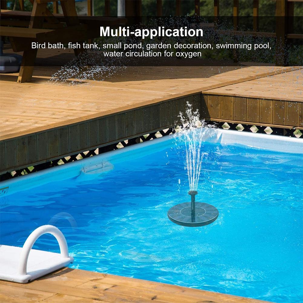 1.6w solfontän soldrivna fågelbad fontän flytande sol fontän pump trädgård dekoration fontän för damm pool