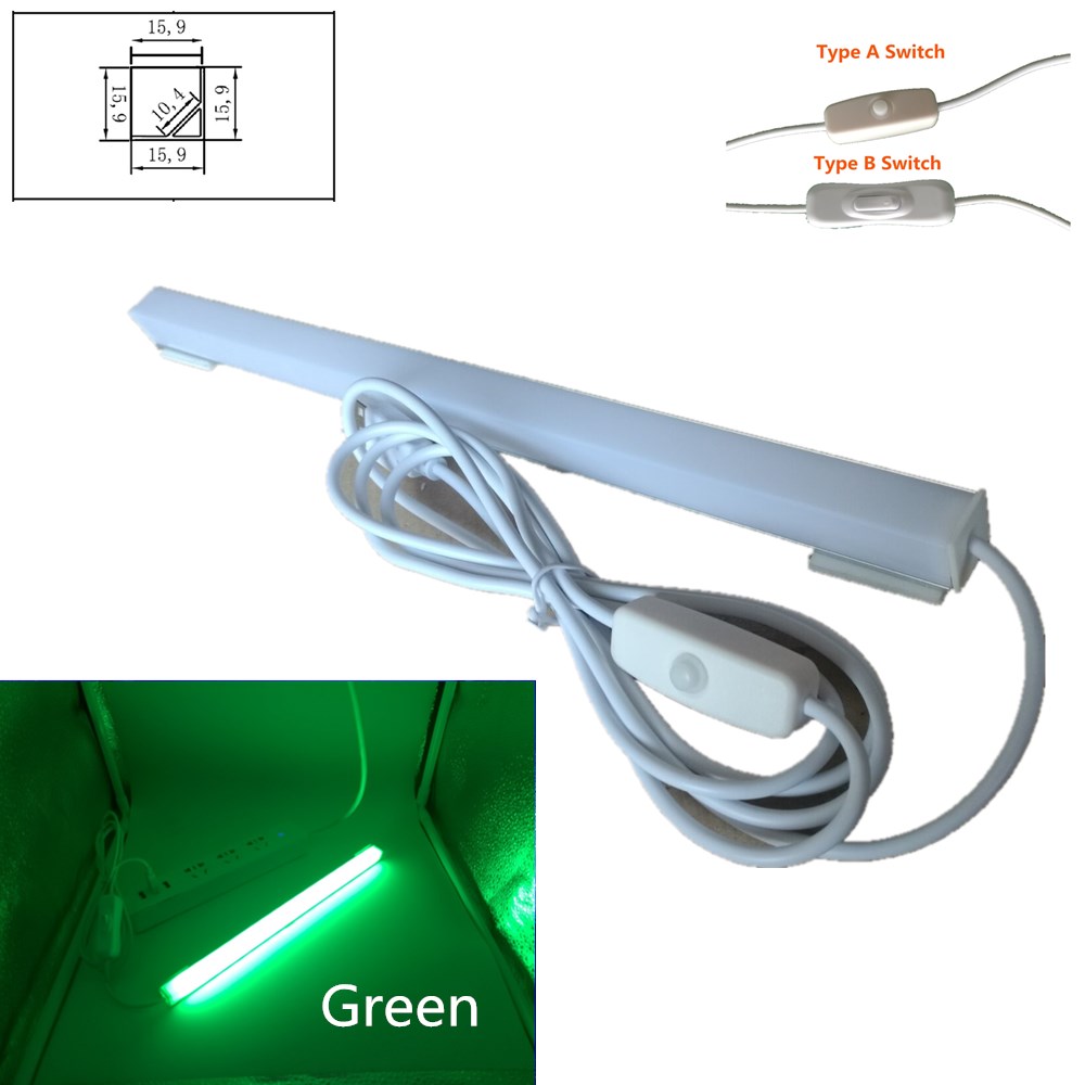 LED Bar Lights USB 2835 LED Hard Strip Tube with U Aluminium Shell Kitchen Aluminum for Under Cabinet Lighting Reading Desk Tabl: Yellow / green