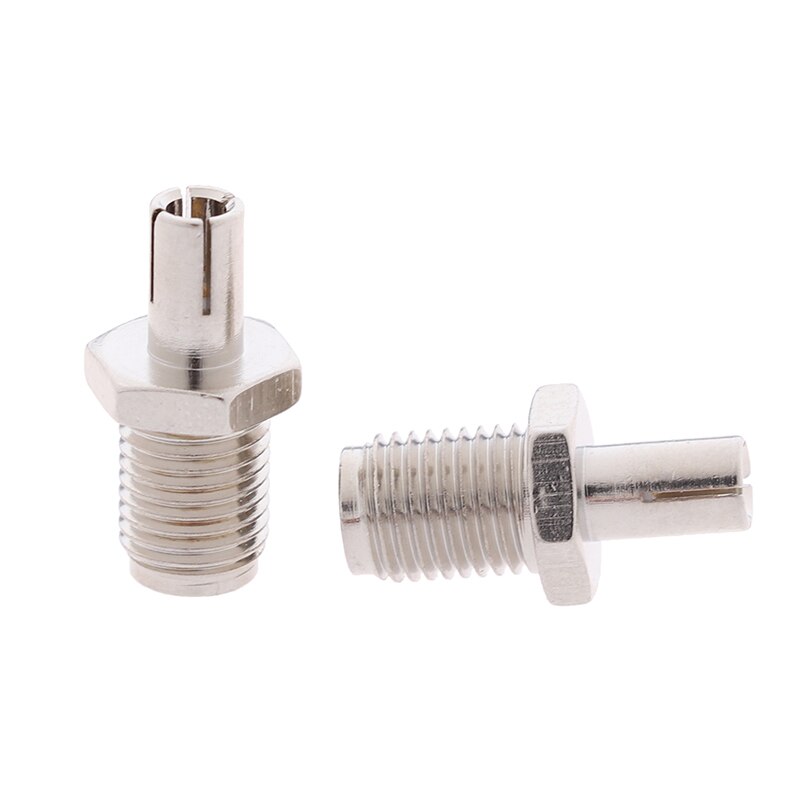 2pcs RF Coaxial Adapter SMA To TS9 Coax Jack Connector SMA Female Jack To TS9 Male Plug Silver