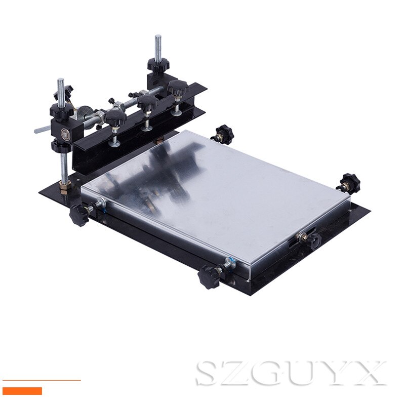 Manual silk screen Taiwan SMT manual stamping station solder paste screen printing machine screen printing machine trumpet