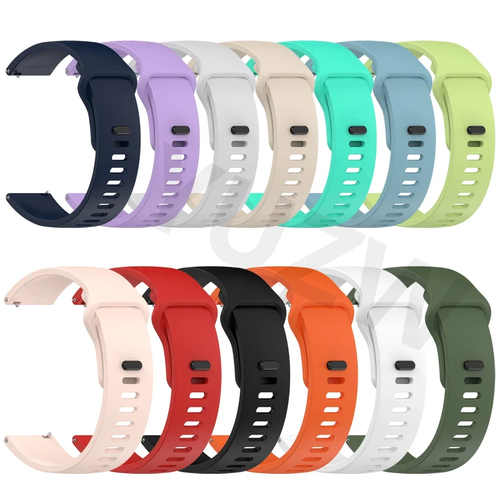 20mm 22mm silikone urrem til ticwatch pro 3 ultra rem til ticwatch gtw/gtx /s2/e2/e3/ gth udskiftning blød sportsrem
