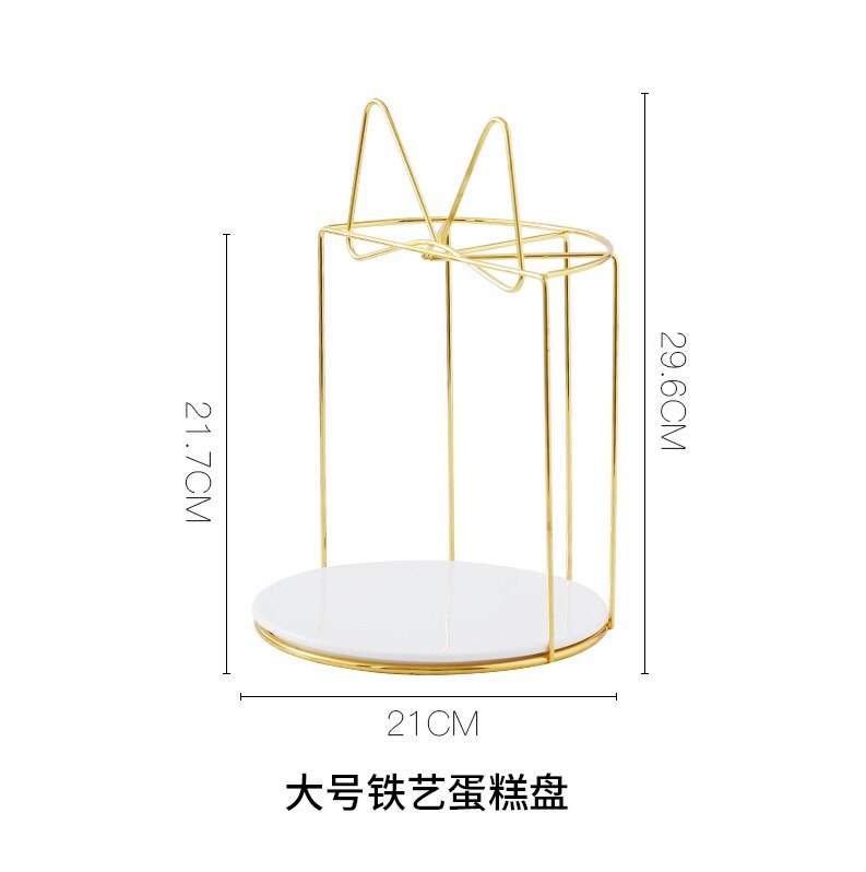 Three-tier Dessert Cake Tray Ceramic Dinner Plate Household Bread Dish Tableware Breakfast Platter Restaurant Hotel Dishes: A
