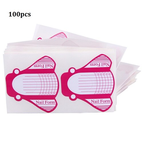 50pcs Nail Forms Supplies Tools Nail Extension Nail Form for Nails Art Acrylic UV Gel Extension Forms