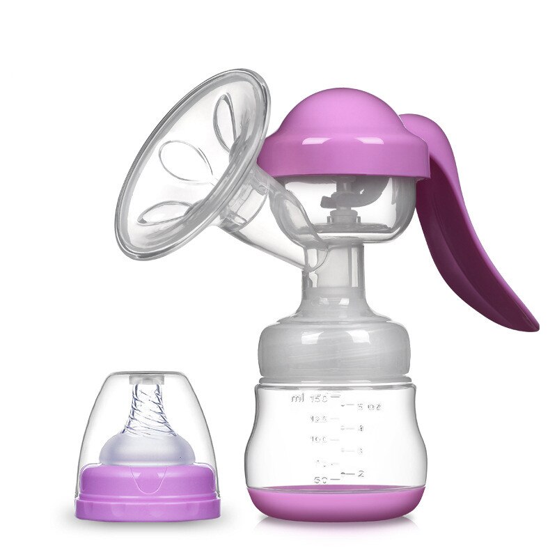 Manual Breast Pump Suction Large Maternal Supplies Milking Machine Breast Pumping Breast Pumping Milk Lactation: Purple