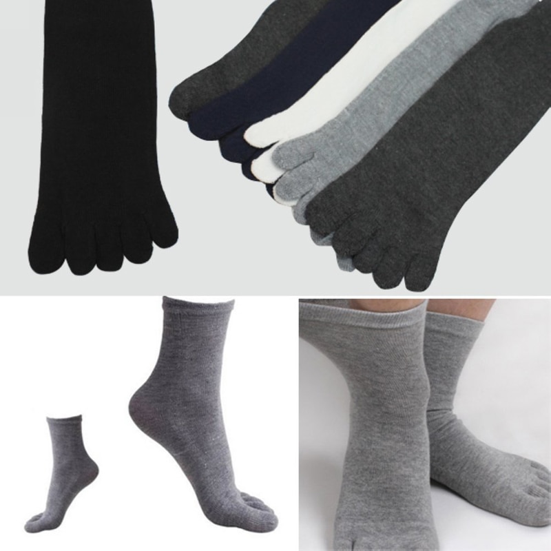 5 Pairs Funny Socks Five Fingers Separate Toe Socks Comfortable For Calcetines Hombre #YJ