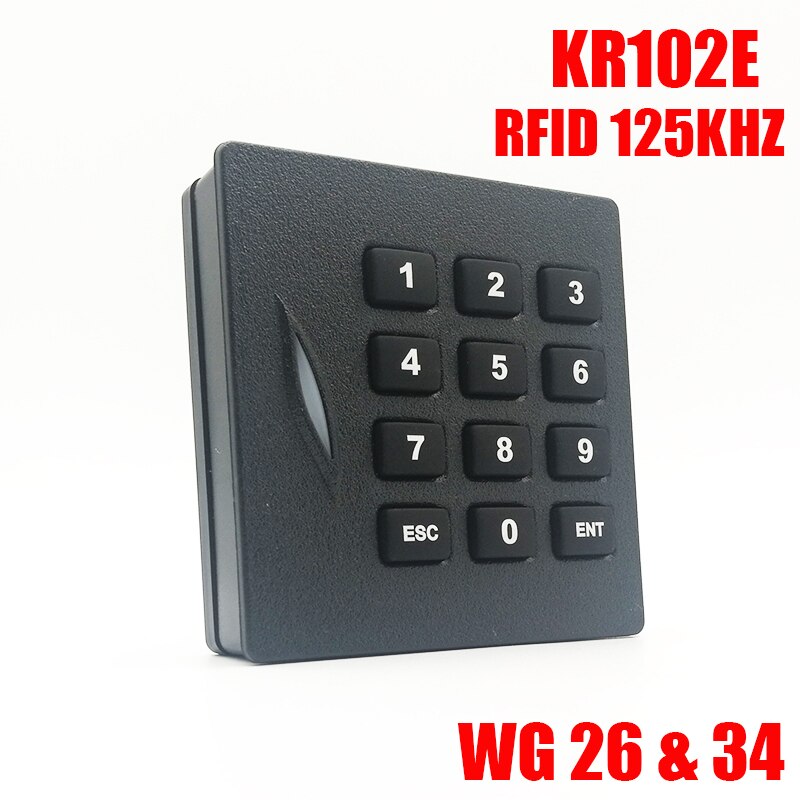 KR102E Rfid Toetsenbord Kaartlezer Toegangscontrole Kaartlezer Waterdicht 125 Khz Id-kaart wiegand 26 Reader