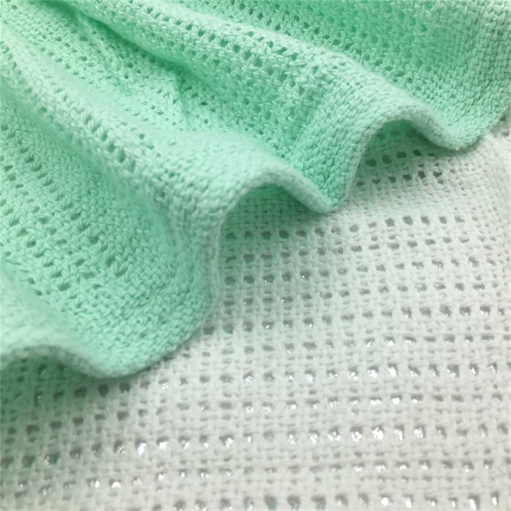 1/2/5pcs Cotton Crochet Newborn Baby Blankets Cellular Blanket Summer Candy Color Casual Sleeping Bed Supplies Hole Wrap
