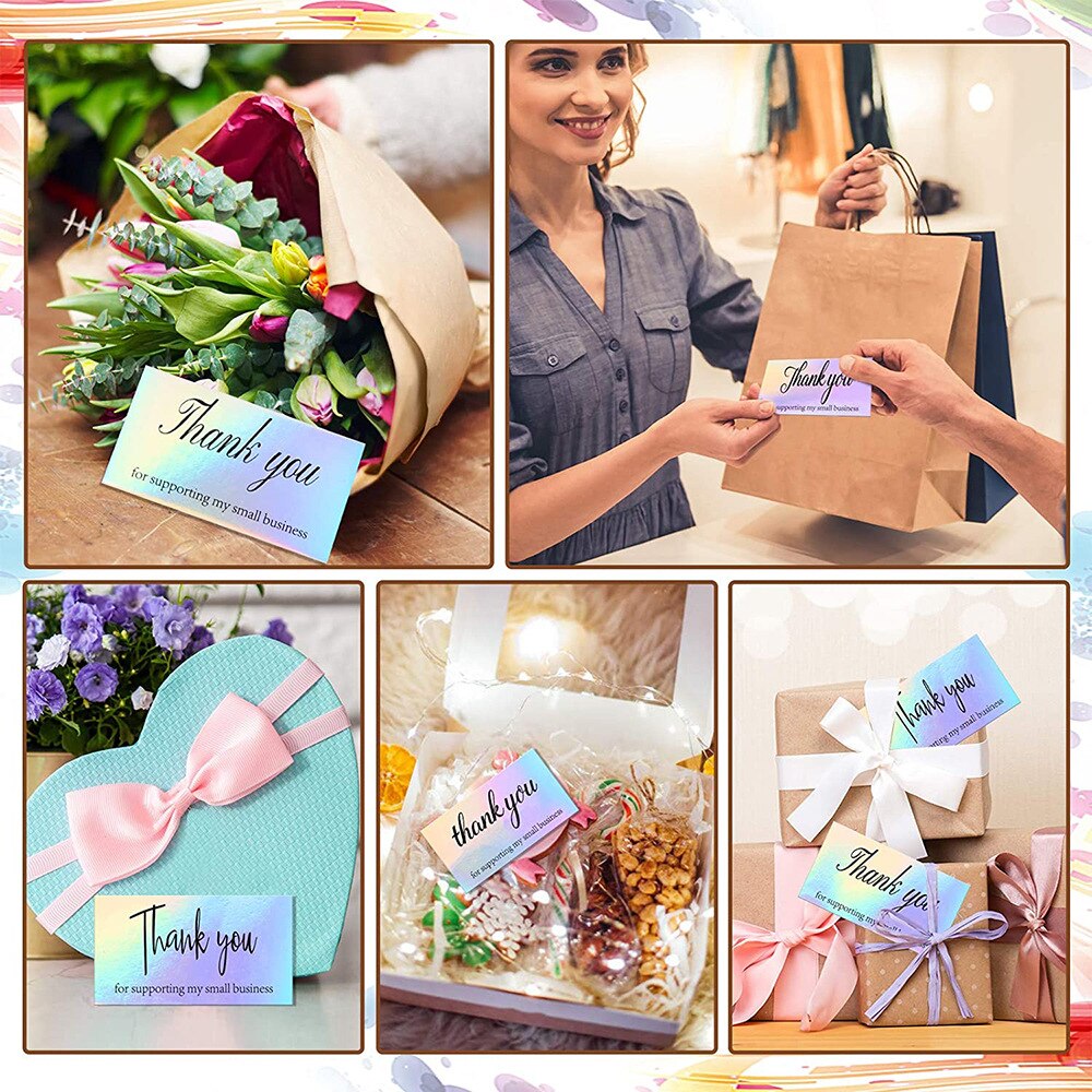 Thank You for Your Order Business Cards Shopping Purchase Thanks Greeting Cards Appreciation Card for Small Business 5*9cm