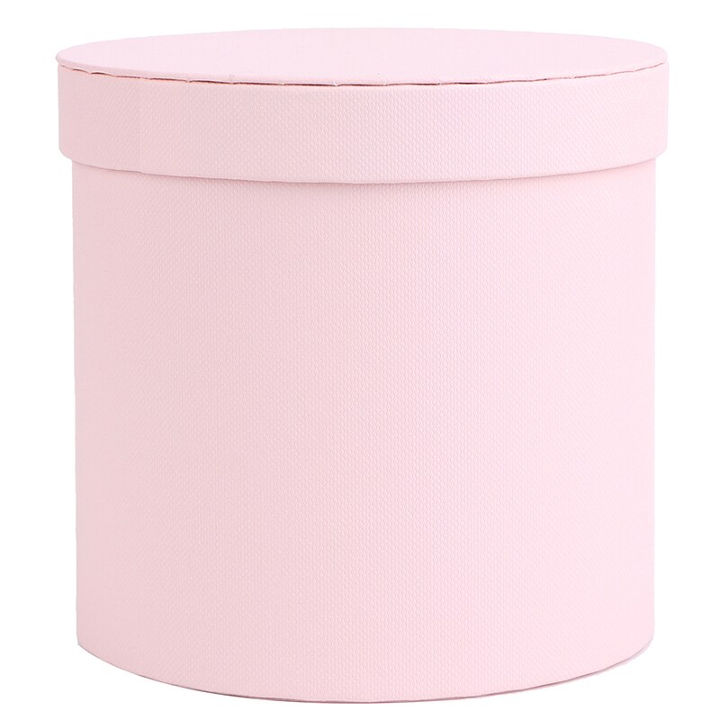 Runde blomster æsker kvinder blomster emballage papirpose med låg til blomsterhandler buket blomster emballage boks fest opbevaring kasser: 13 x 14cm lyserød