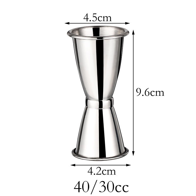 Stainless steel bartender curling measuring cup, double-headed ounce cup, cocktail measuring device, bar measuring cup utensils: C