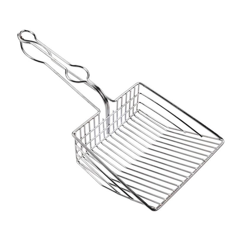 Metal jern hule kattegrus skovl katteholder kæledyr scoop værktøj rengøringsmateriel skovl scoop poop renere metal kæledyr pleje c  e4 g 0