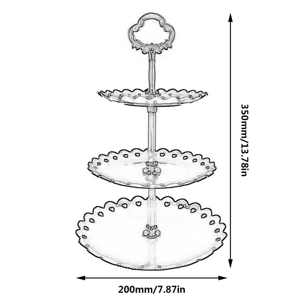 European Fruit Plate Three-Layer Snack Rack Living Room Fruit Bowl Wedding Cake Rack Birthday Cake Rack Candy Rack