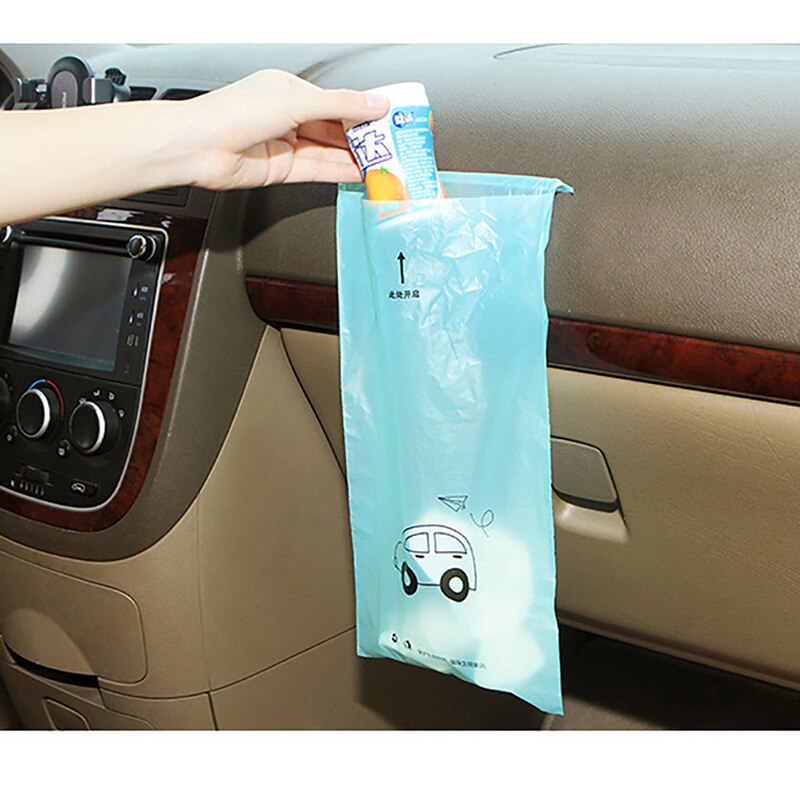 50 unids/set desechable Auto-adhesivo Auto basura biodegradables basura titular de la bolsa de almacenamiento, de basura para Auto vehículo cocina de la Oficina