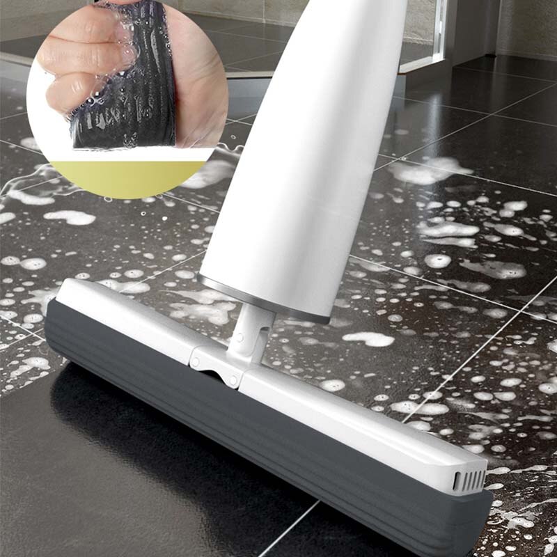 Automatische Self-Wringen Mop Vlakmop Met Pva Spons Mop Heads Floor Wassen Mop Voor Slaapkamer Household Cleaning Tools