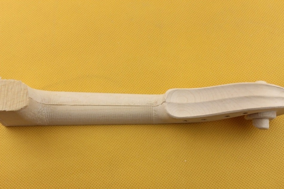 Manche de violon blanc en érable pour étudiant, 8 pièces sculptées à la main, taille 4/4