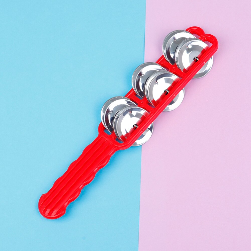 1Pcs Kids Hand Jingle Bells Hand Sleigh Bells Decoration Bells Musical Instrument Decorations