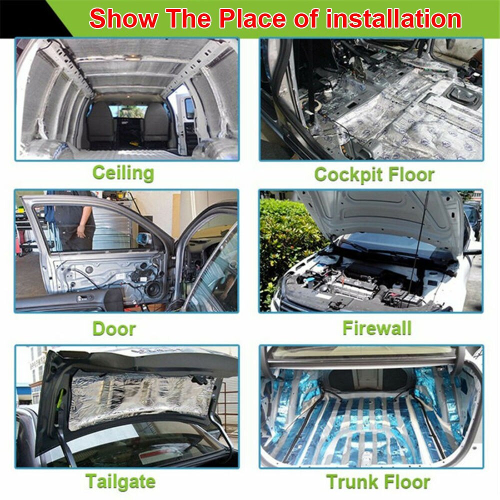 High noise reduction Thermal Heat Insulation Auto Thermal Silver Flame retardant Cotton Automotive Goods Car Accessories Auto