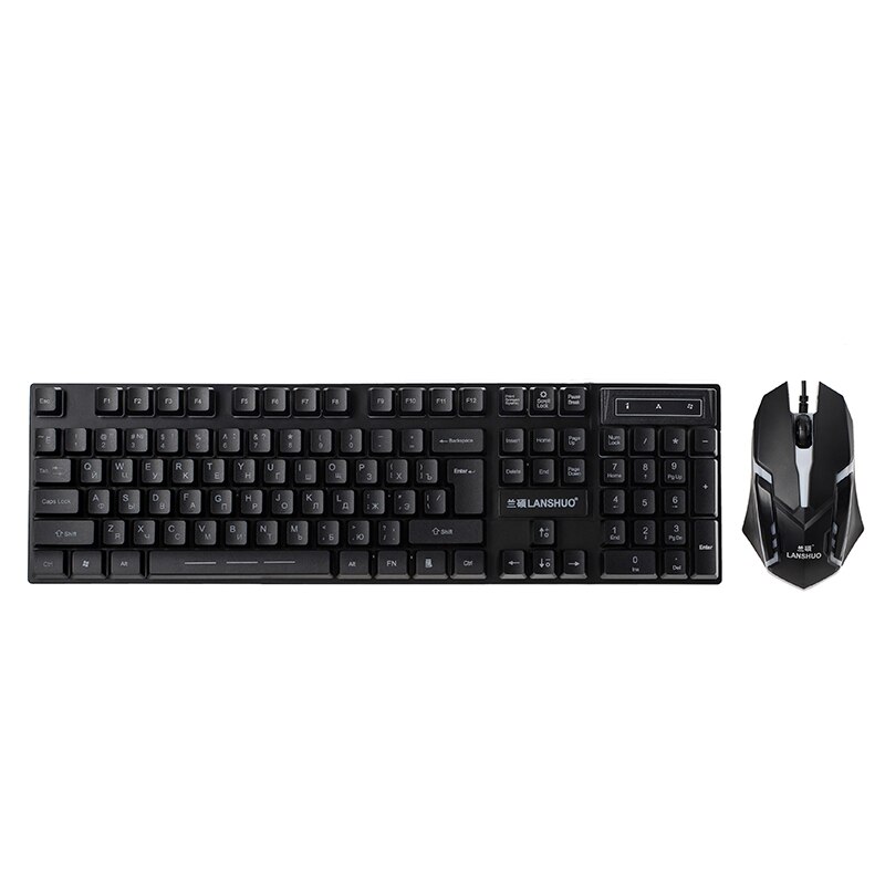 Wired USB Luminous Office Typing Game Russian Keyboard Game Desktop Computer Notebook Home Keyboard Set