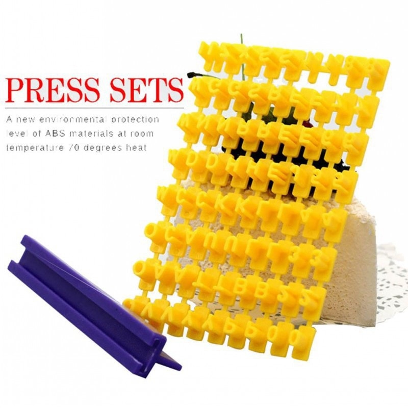 1 Set Plastic Stamps For Printing DIY Clay Pottery Printing Blocks Tools Letterpress Modelling Letter / Number Module ZXX9216