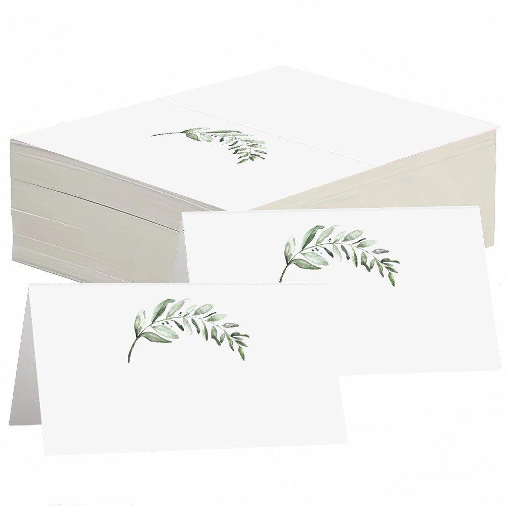 20/50/100 Stück einfache frische Pflanze Hochzeit Sitznummer Tischkarte Name Tischkarte Weihnachten Geburtstag Bankett Party Grußkarte: 50 stücke