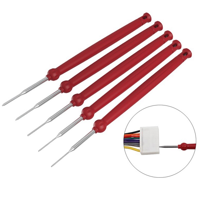 Herramienta de extracción de tapones de coche, Terminal extractora de cables, Conector de arnés de cables, aguja de Tractor, 5 unidades