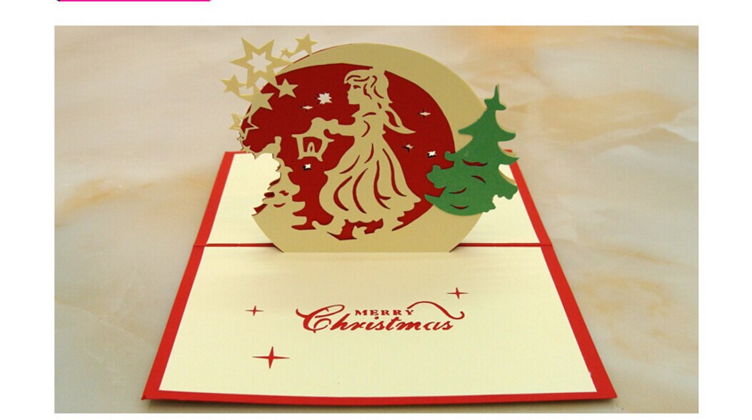 3D Pop Up Greeting Card Handmade Happy Birthday Merry Christmas Card: 18