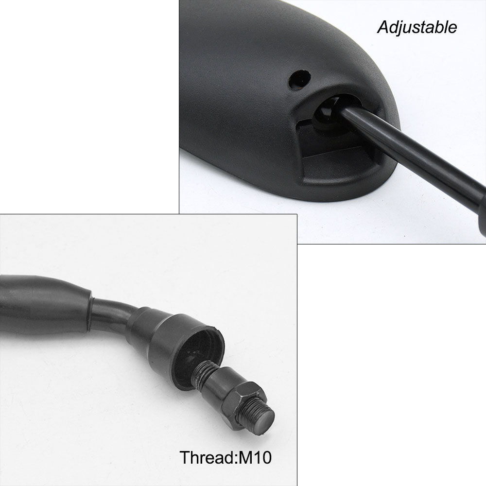 Espelhos retrovisores para motocicleta, rosca rígida de 10mm para dy100 chinês atv quad ciclomotor peças de scooter