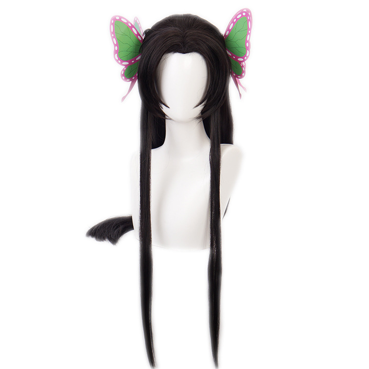 Anime Anime Kimetsu no Yaiba Kochou Shinobu Kochou Kanae Tsuyuri Kanawo Cosplay Wig Headwear Cos Props Accessories: Beige