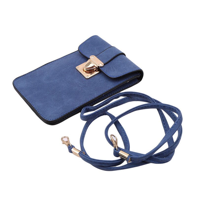 Women's multi-function Coin Purse Brand Ladies Small Handbag Bag Shoulder Bag Mobile Phone Bag: blue