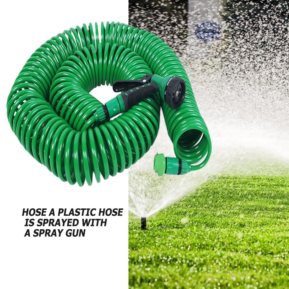7.5M/15M Expandable Garden Water Hose Coil Magic Flexible Hose Pipe Plastic Hoses Garden Watering Equirment with Spray Guns