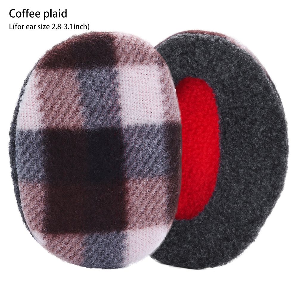 Bandless Ear Muffs Fleece Ear Muffs Thick Winter Warm Ear Covers Cold Weather Ear Warmer for Men Women: Red