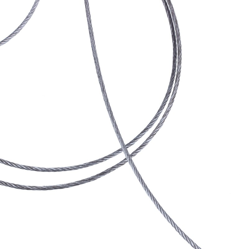 10 Uds Acero inoxidable 6mm Cable cuerda dedales tono plateado y 1x Cable de acero inoxidable aparejo Extra CNIM