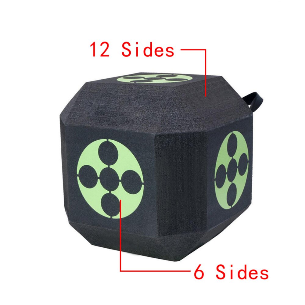 1pc 18 Sides 3D Target Cube XPE Target with A Large Size Training Accessories (Black)