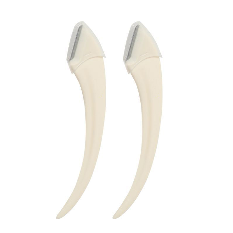 El más cuchillo para recortar cejas, maquinilla de afeitar para la cara para mujeres, tijeras profesionales para cejas, peine, recortador de cejas, raspador, accesorios: YELLOW