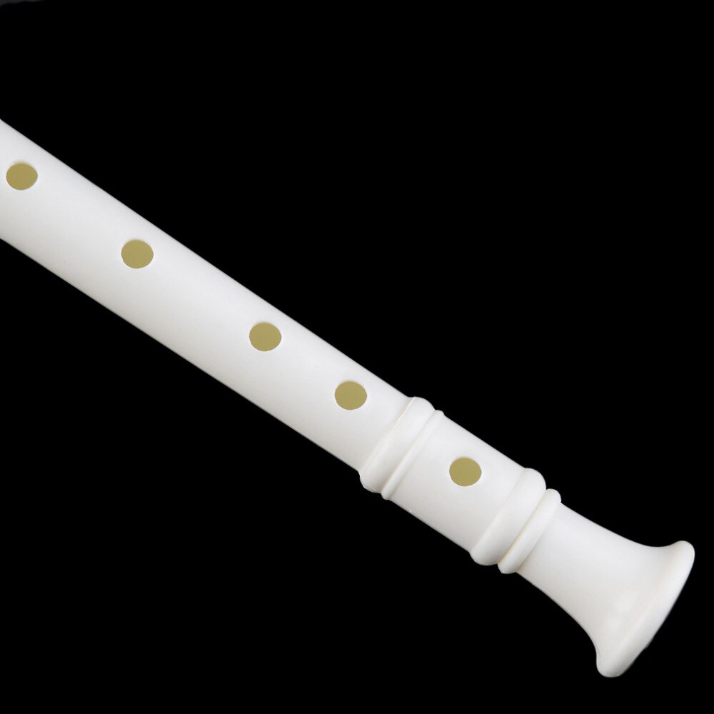 Instrument en plastique blanc 6 trous flûte à bec Soprano musicale longue