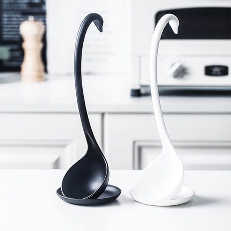 Melon Creatived Multifunction Long Handle Swan Spoon Soup Wheat Straw Tableware Dinnerware Kitchen Tools