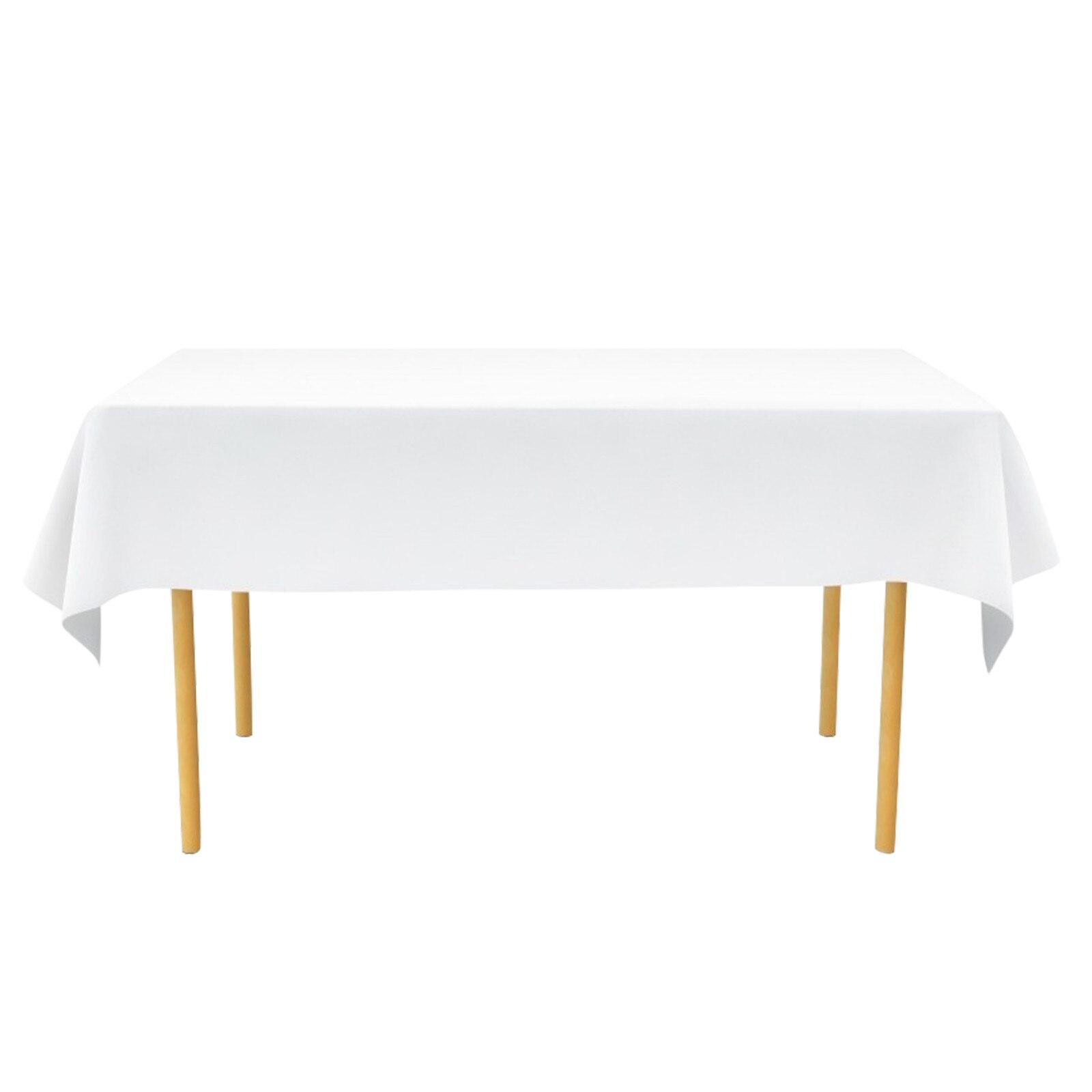 Plastic Tafelkleden Wegwerp Tafel Covers Voor Bruiloft Kids Gelukkige Verjaardag Feestartikelen Festival Decoraties Tafel Covers: White 